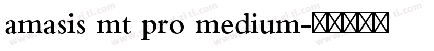 amasis mt pro medium字体转换